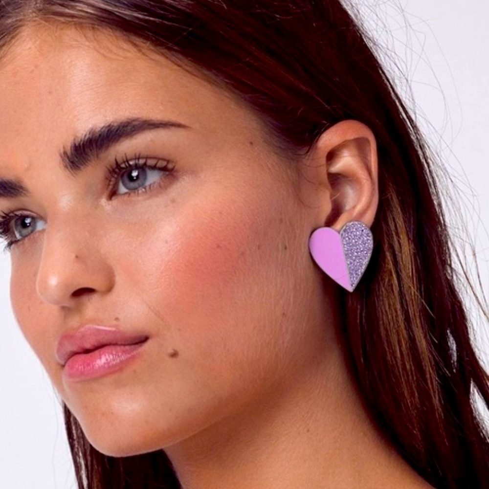 For love and lemons Dahlia Heart Earrings